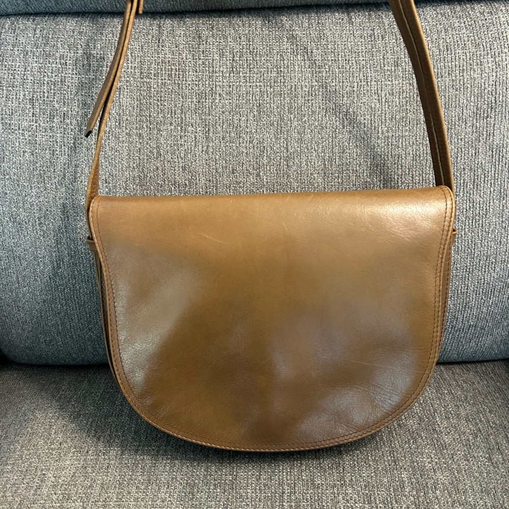 Koret made in Spain Vintage Brown Leather Shoulder Bag
